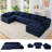 Boneless U Shaped Modular Sectional Sofa Couch-823979321-823979316