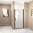 32"X 72" Pivot Shower Door, Matte Black Aluminum Frame, Half Frame ,1/4"(6Mm) Tempered Glass Explosion Proof Film-122371656