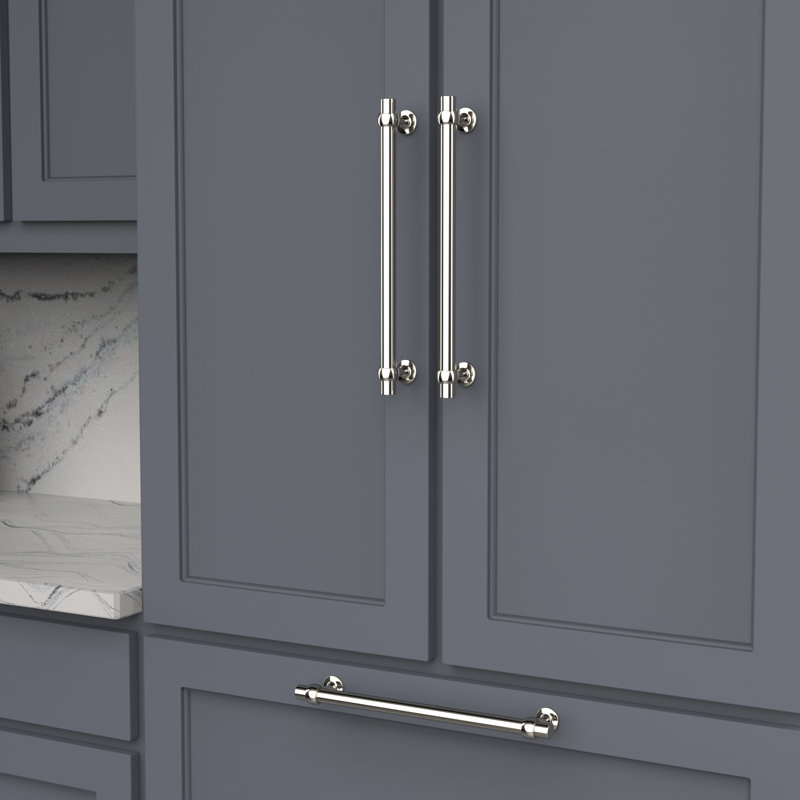 Ostia Collection Pull, 12", Polished Nickel