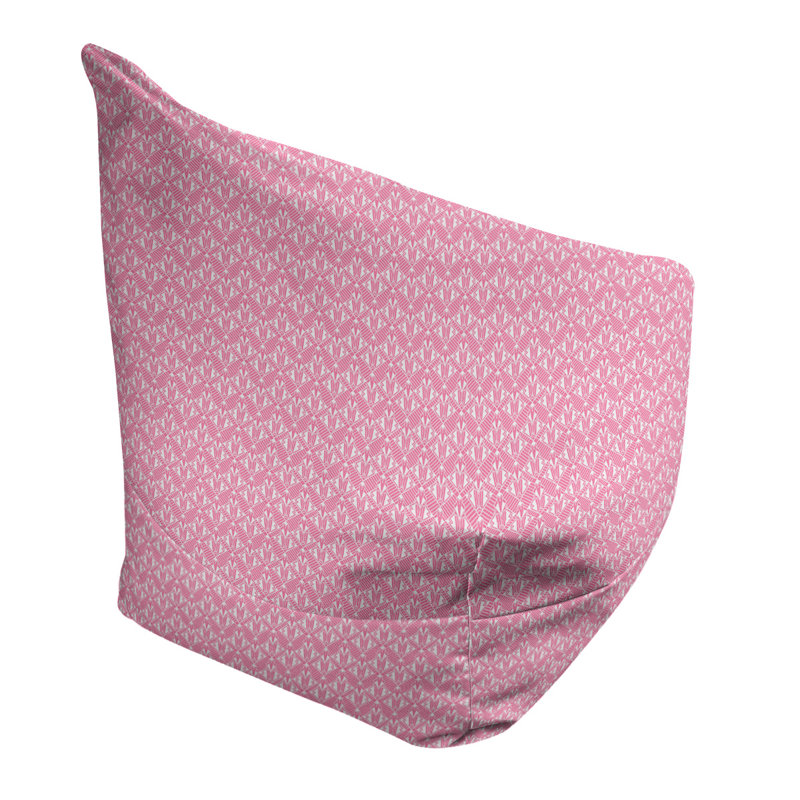 Petite chaise à sacs à billes & Leffel, H 86 po x L 27 po x P 43 po, Rose / blanc, Rembourrage poly