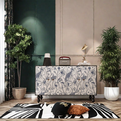 Armoire de rangement grande capacité avec cadre en pin