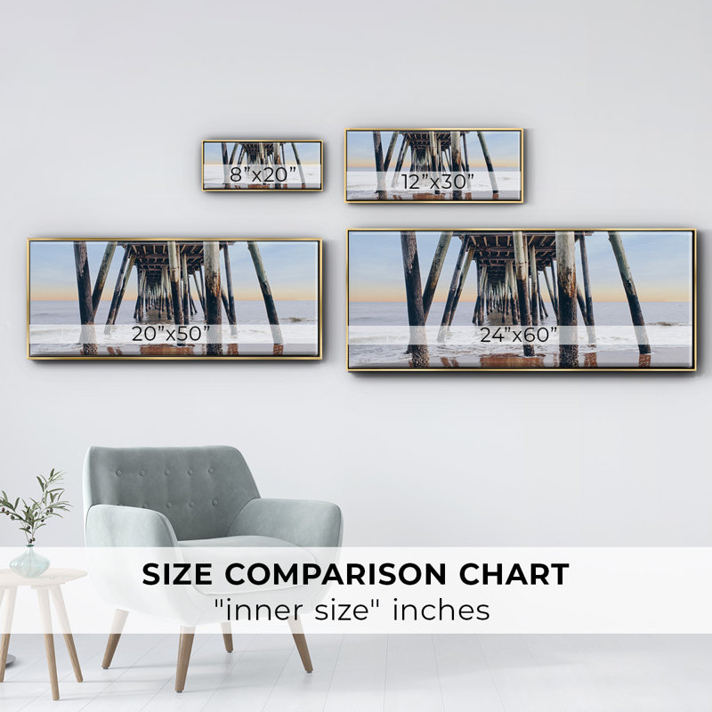 Under the Pier- Framed Canvas