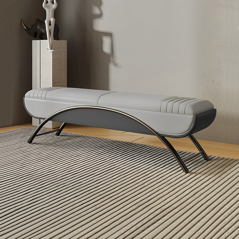 Italian Light Luxury Bed End Stool Storage Stool Upholstered Storage Bench, 18.5" H x 59.05" W x 16.92" D