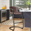 Tabouret de bar et de comptoir en cuir véritable Higbee-249460130-232789073