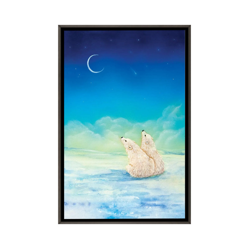 «Wish When a Star» par Cathy McClelland - reproduction d'art, Pas de tapis, Toile encadrée de bois rustique foncé