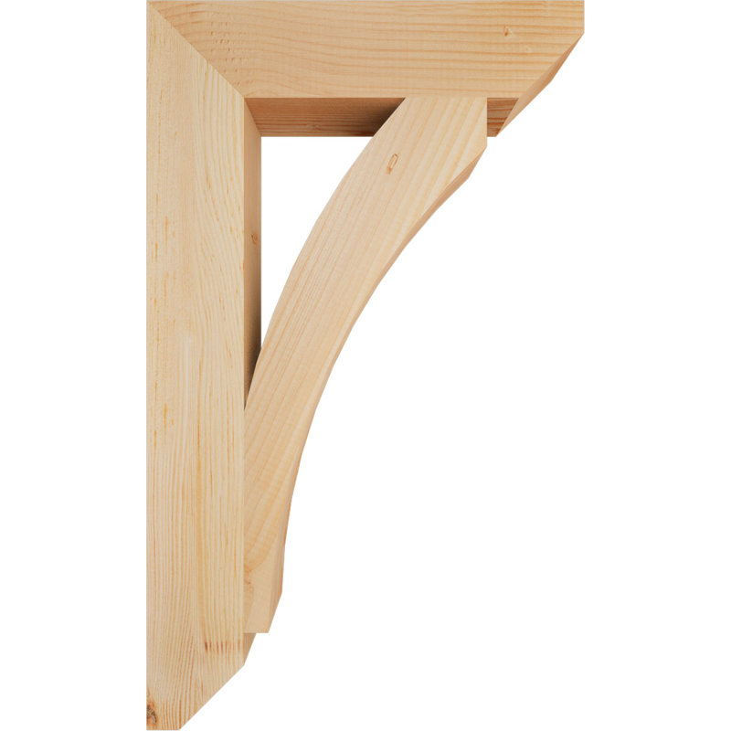 Support en bois / corbeau, Sapin de Douglas, H 30 po x l 3,5 po x P 18 po