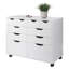 Grande armoire mobile blanche à bacs et tiroirs Sutton, H 26,12 po x l 32,12 po x P 15,87 po-1671927256
