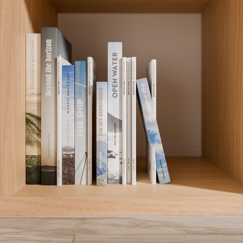 Cube Bookcase, (9 Shelves) 107.3cm.H x 107.3cm.W x 107.3cm.D, Brown