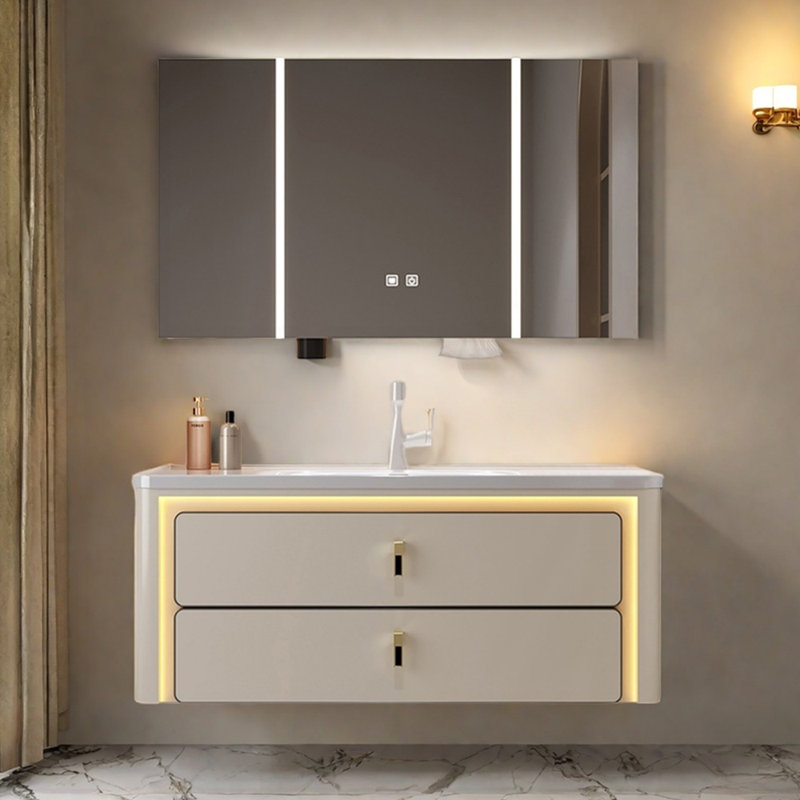 Modern light luxury style bathroom cabinet