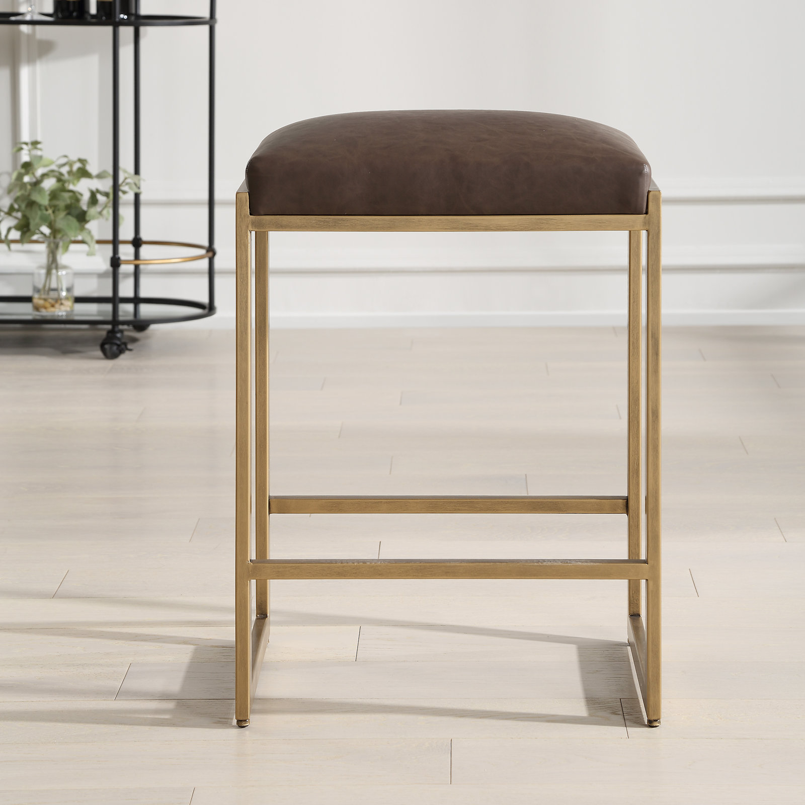 Fullerton Accent Stool, Gold