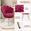 66cm Wide Velvet Barrel Chair Accent Chair with Gold Legs Upholstered Armchair with Padded Seat & Back – Modern Comfy Vanity Chair for Bedroom, Living Room, Makeup Room-552732302