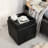 17.7" Faux Leather Storage Ottoman With Reversible Tray Top-1693166802