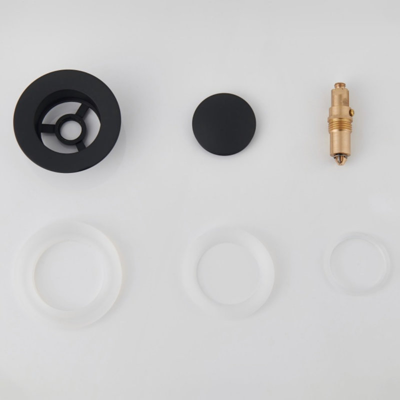 Mokleba Painted Matt Blackpop-Up Bathtub Drain Stopper Replacement Kit, Matte Black