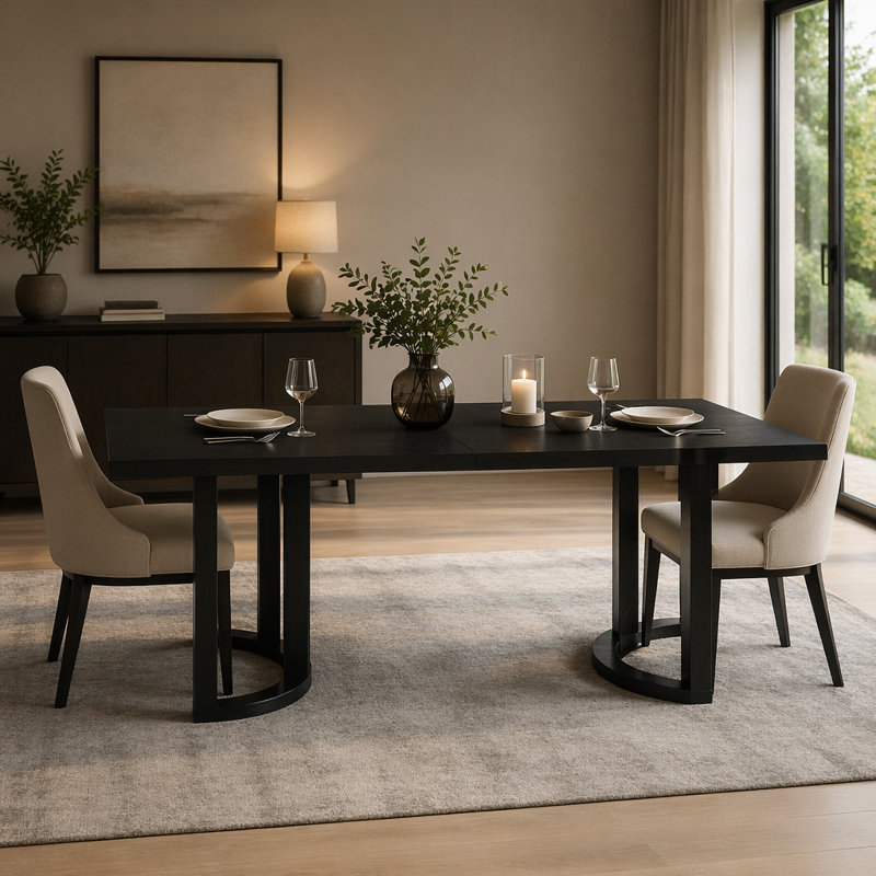 95"Dining Table, Black