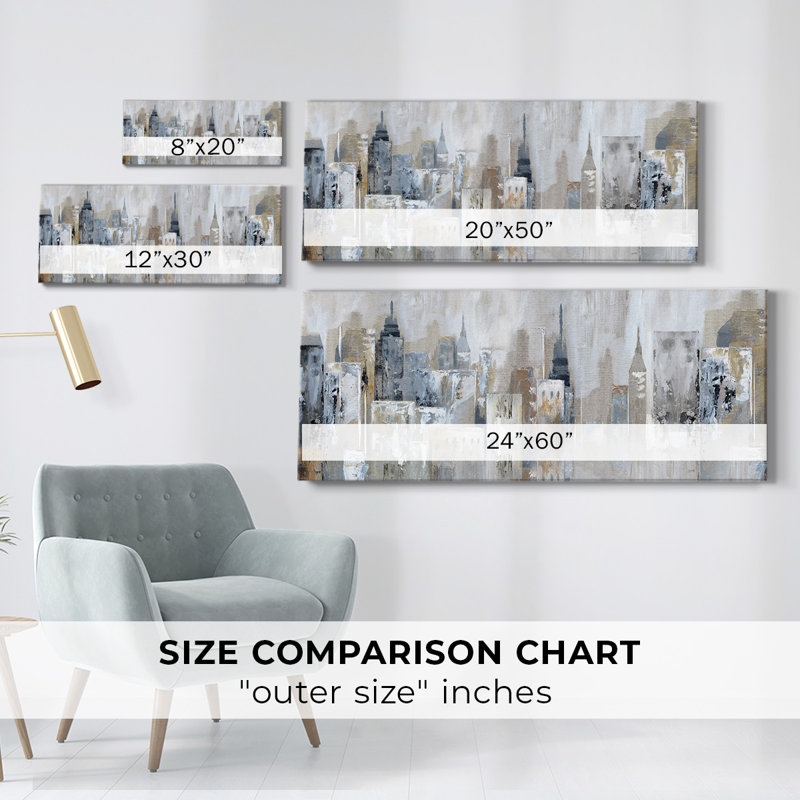 Impression sur toile Bay City, H 24 po x l 60 po x P 1,5 po