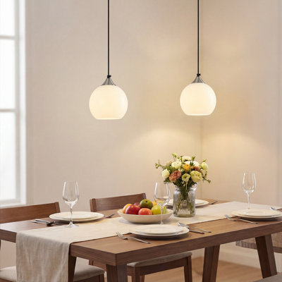 Dariyon 2 - Pack Single Pendant Kitchen Island Lighting Globe Pendant Light Fixtures Modern Pendant Lighting for Kitchen Island Bedroom Living Dining Room Light Fixture