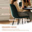 Velvet Upholstered Dining Chairs with Diamond‑Quilted Backrest and Sturdy Metal Legs-1237099024
