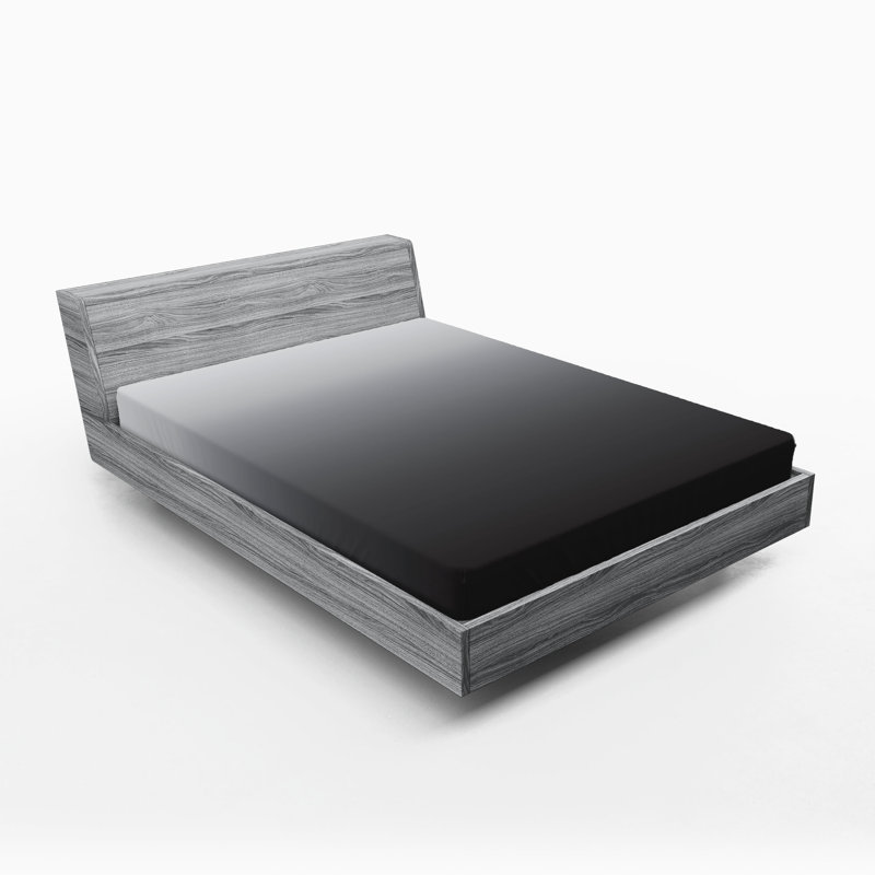 Ensemble de 2 draps-housse dégradés Ambesonne bleu sarcelle très clair bleu pâle et blanc, Gris, blanc / ombre
