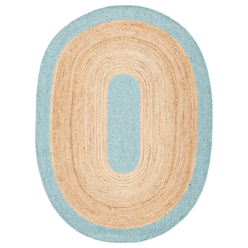Nott Hand Woven Jute/Wool/Cotton Rug in Natural, Oval 6' x 9'