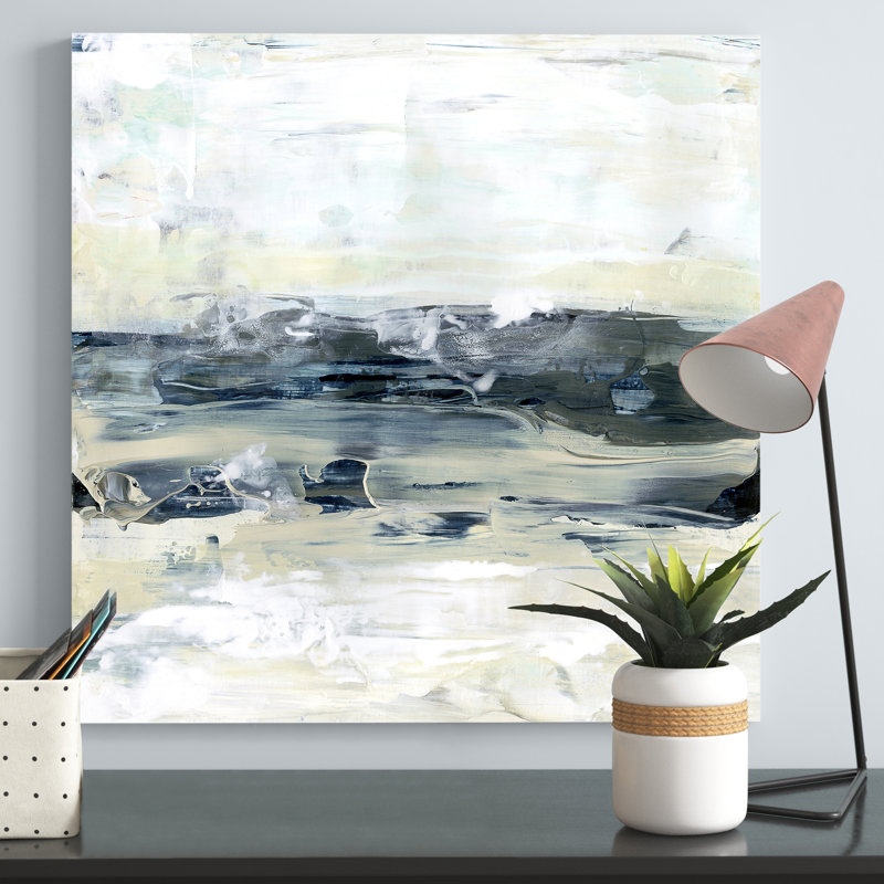 «Coastal Blues II» par Lila Bramma - reproduction d'art sur toile tendue, H 36 po x l 36 po