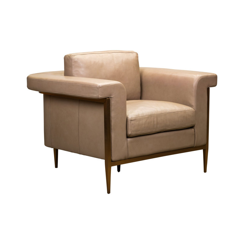 Goldwyn Chair in Winsome Nautilus, Doe Genuine Leather