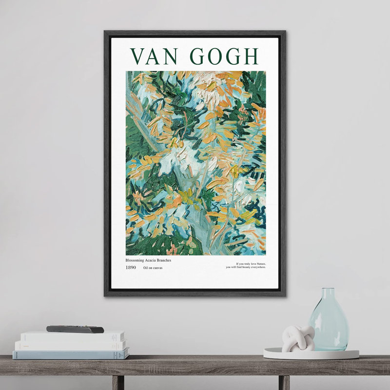 Œuvre d'art classique Van Gogh, H 36 po x l 24 po x P 1,5 po, Noir