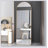 4Th Generation Floor-Mounted Full-Length Mirror With Arched Aluminum Alloy Frame, Perfect For Bathroom And Bedroom