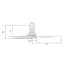 36"  3 - Blade LED Smart Flush Mount Ceiling Fan with Remote Control and Light Kit Included
