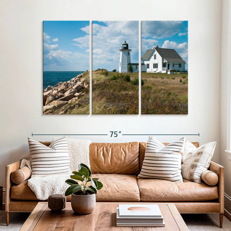 Aletra Coastal Cape Cod Lighthouse, 42" H x 65" W