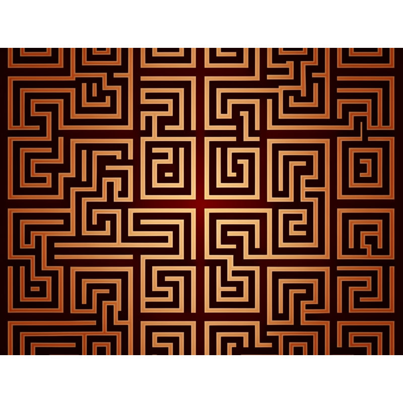 Polyester Comforter, Twin Extra Long Comforter, Brown/Red Geometric
