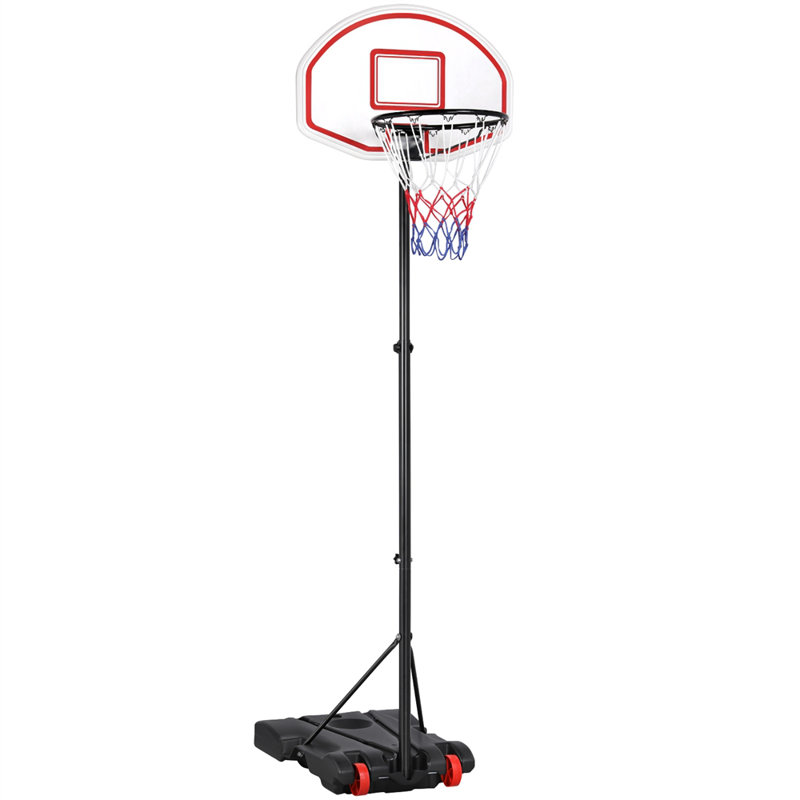 Système de panier de basketball réglable en hauteur, Rouge