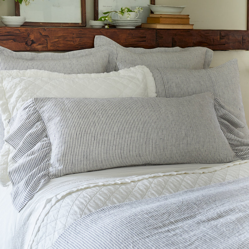 Oxford Pinstripe Bolster Pillow