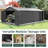 Patio Outdoor Huge Storage Shed, Metal Garage Carpot with 2 Double Hinged Doors-122006234