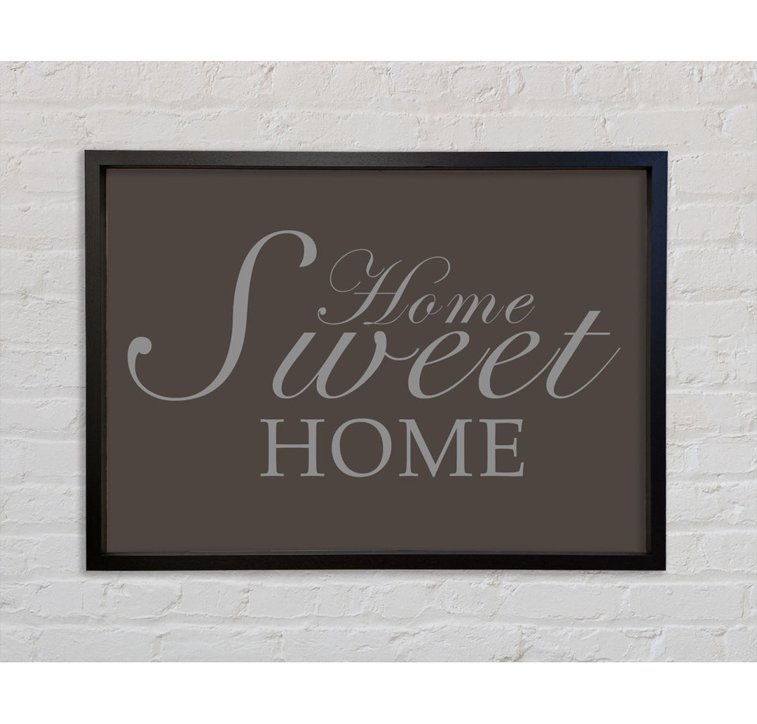 Home Quote Home Sweet Home - Einzelner Bilderrahmen Typografie auf Leinwand