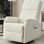 Fauteuil inclinable manuel KORSER, petit fauteuil inclinable pour petit espace, fauteuil inclinable manuel avec poche latérale, fauteuil inclinable pour le salon
