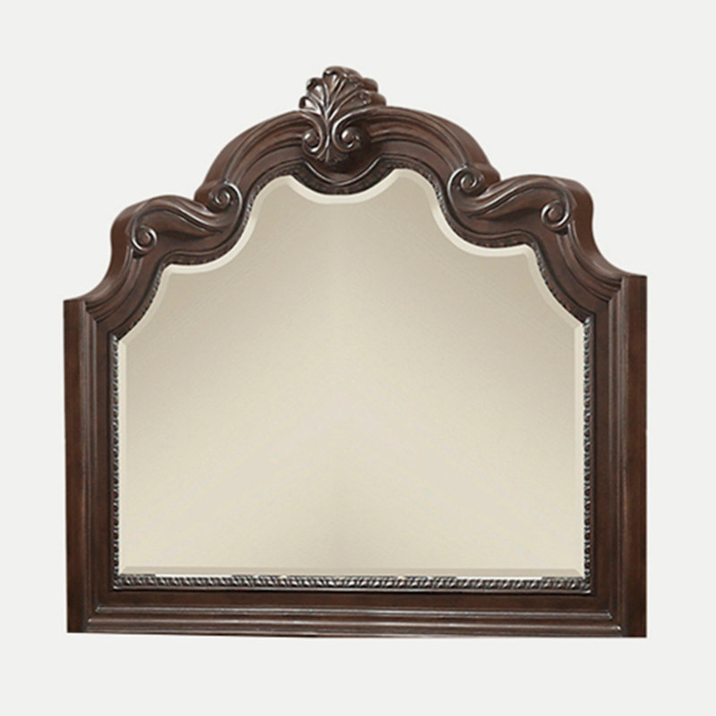 Miroir orné d'acajou