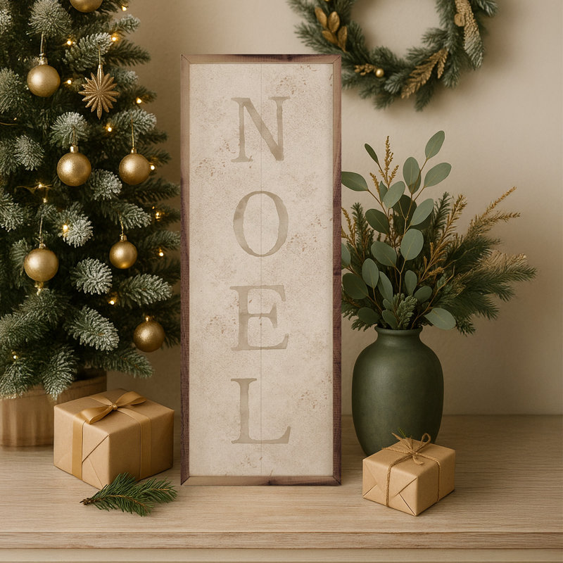 Noël rétro, H 48 po x l 16 po