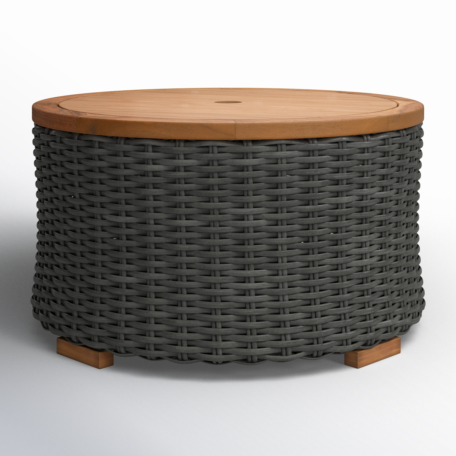 Maddie 25.6 " Acacia Patio Table, Dark Gray