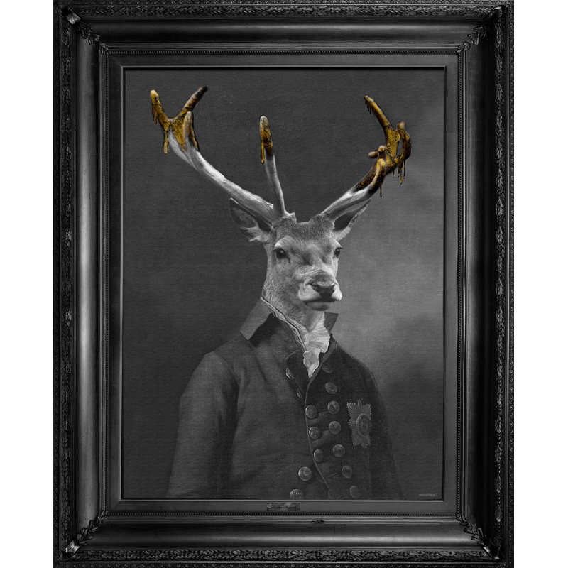 Brother Stanwick 1 Piece Wall Art on Canvas, Black Framed