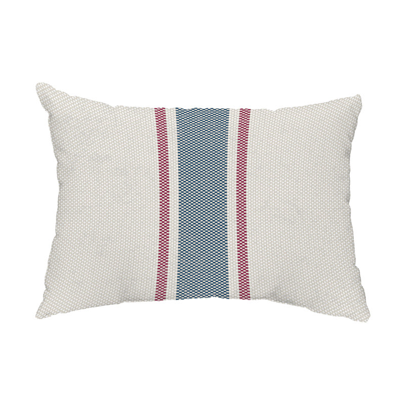 Grain Sack Outdoor Rectangular Pillow Cover & Insert, Red