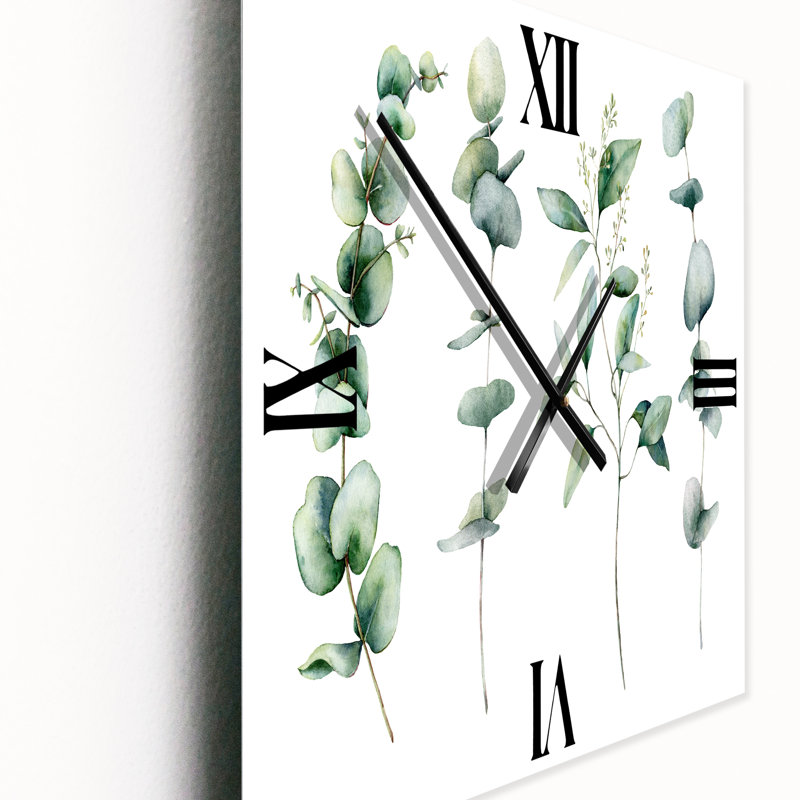 Horloge murale Eucalyptus Branches I, Grand