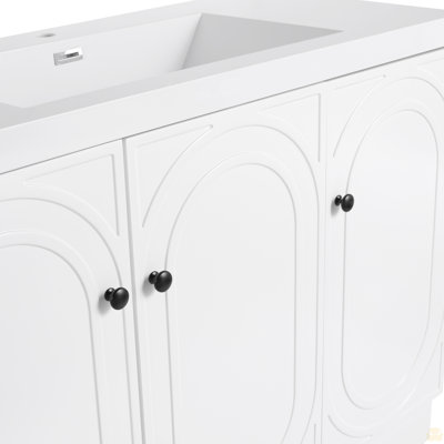 48" Freestanding Bathroom Vanity  & 3 Soft-Close Cabinet Doors (KD-Packing)-Excluding Sink