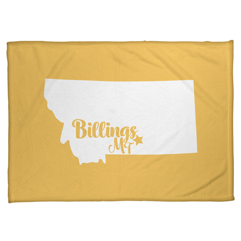 Jeté polaire billings montana, Jaune, l 62,5 po x L 82,5 po