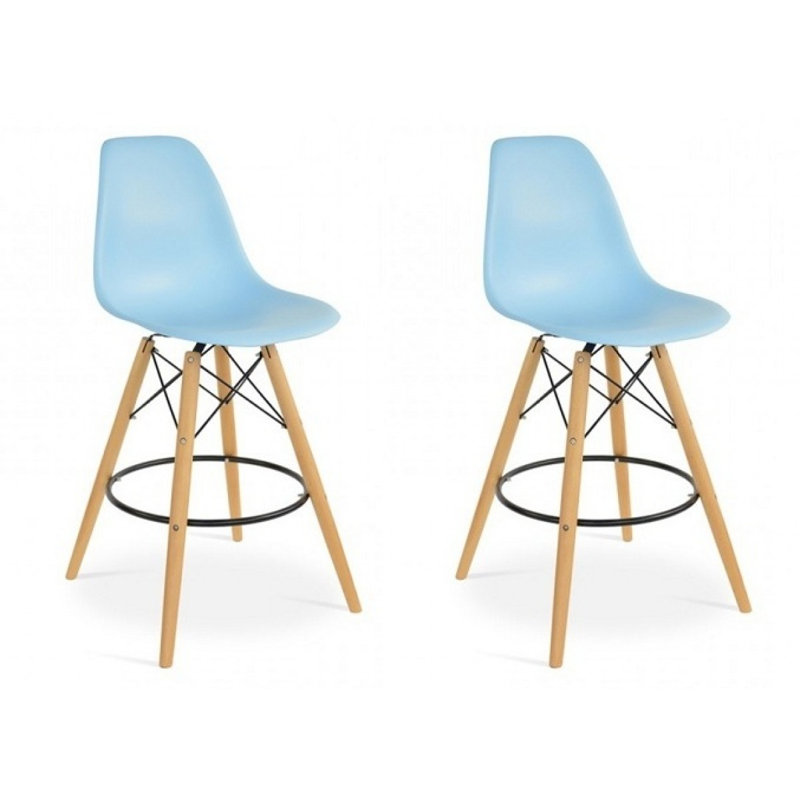 Tabouret de bar Carino Crimmins, Bleu clair