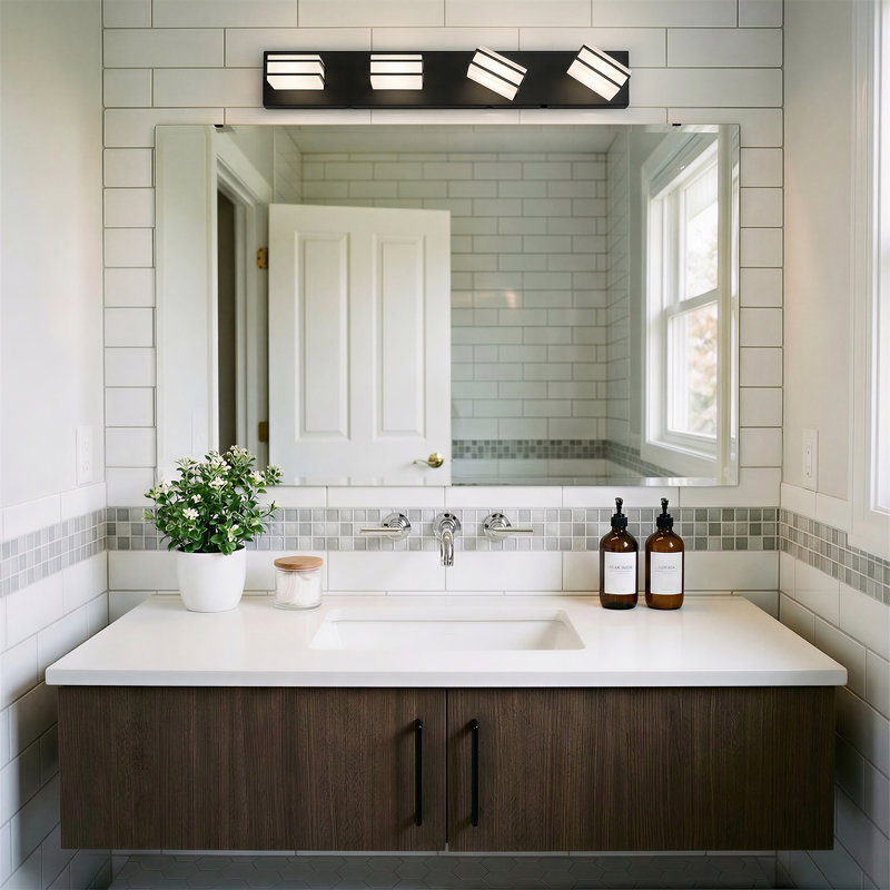 LED Bathroom Vanity Light Bar, Adjustable 5 CCT,Matte Black, 4.33" H x 29.13" W x 4.53" D, Matte Black, 4 Lights