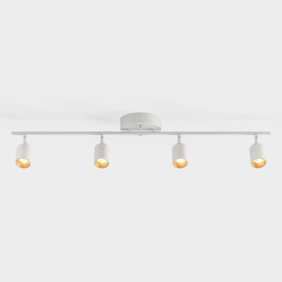 Shura 4-Light Integrated LED Track Light w/ Rotatable Heads, 3 ft. Track Lighting Kit, 3000k, 2240 Lumen