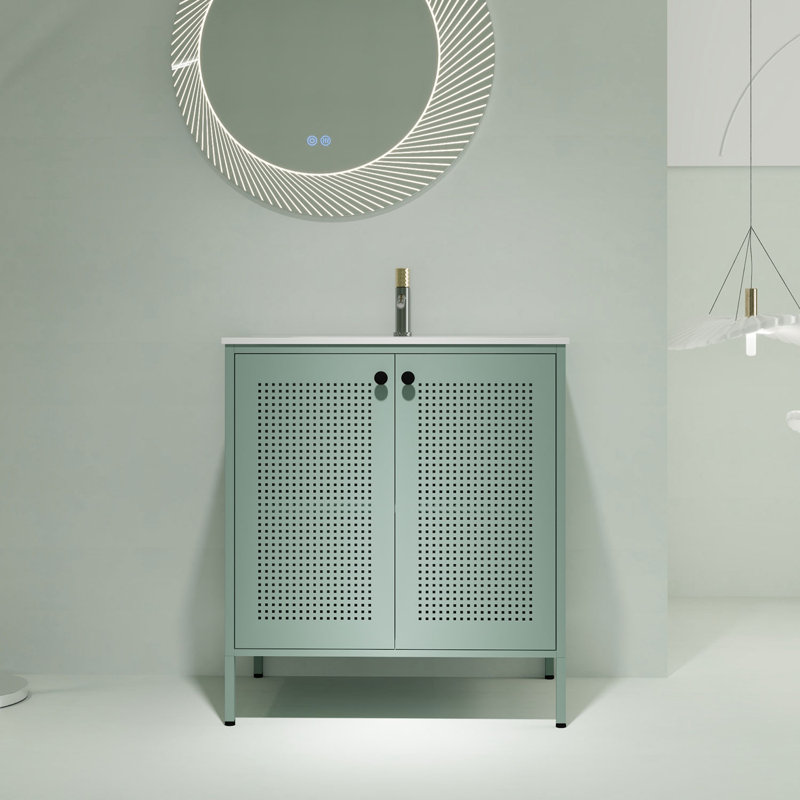 30" Single Bathroom Vanity Set, Mint Green