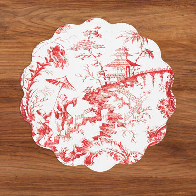 Vida Leather-like; Linen Round Placemats