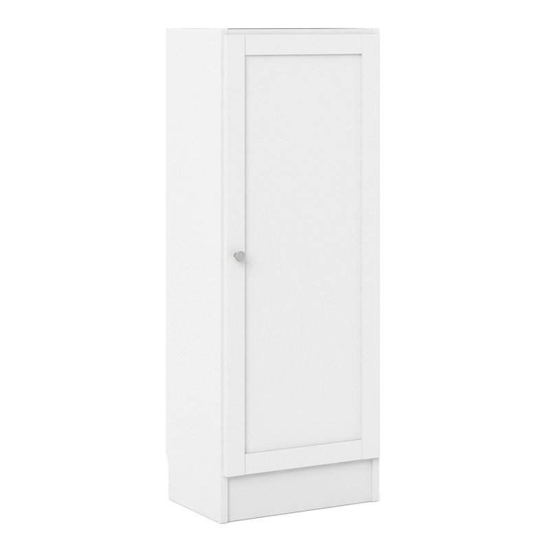 Basic Rectangle Accent Cabinet, White/Oak