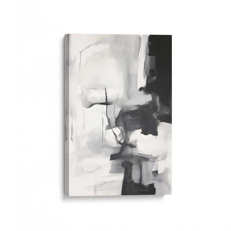 Impression sur toile monochrome Whisper II, H 18 po x l 12 po x P 1,25 po, Toile tendue